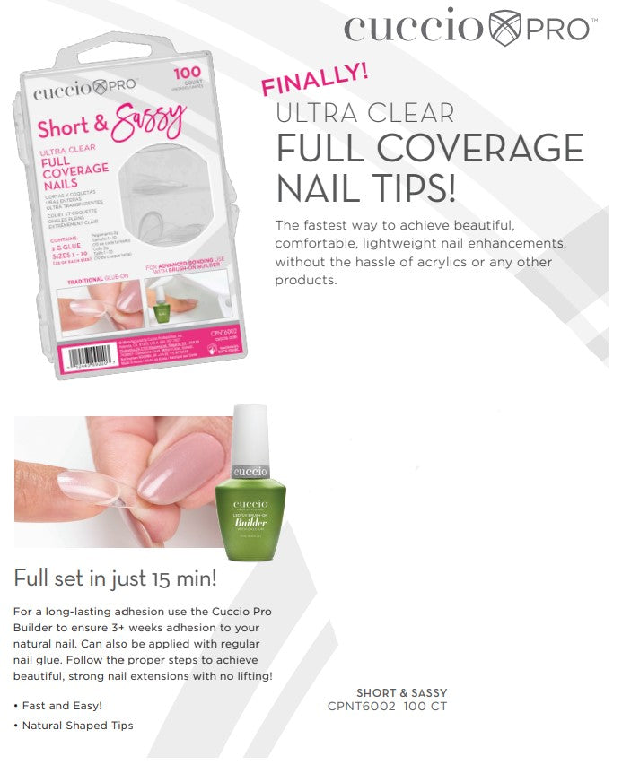 Full Coverage Nail Tips - Short & Sassy - 100 Count